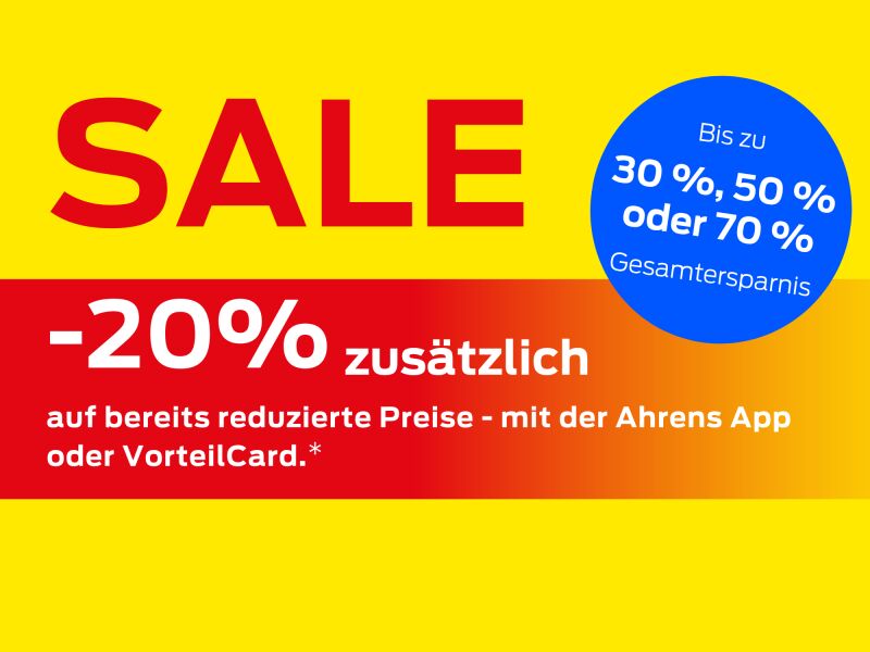 Introbild zu Artikel -20 % extra auf Sale